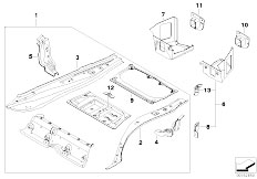 E87N 118d N47 5 doors / Bodywork/  Mounting Parts For Trunk Floor Panel