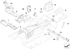 E91 323i N52N Touring / Bodywork/  Partition Trunk Floor Parts