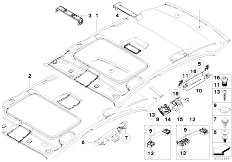 E87N 123d N47S 5 doors / Vehicle Trim/  Headlin Handle Lift Up Slide Back Sunr