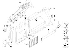 E70 X5 3.0d M57N2 SAV / Vehicle Trim/  Lateral Trunk Floor Trim Panel