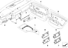 E60N 535d M57N2 Sedan / Individual Equipment/  Individual Eucalyptus Bar Reddish Brown