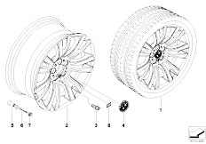 E70 X5 3.0si N52N SAV / Wheels/  Bmw La Wheel M V Spoke 223