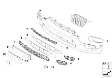 E70 X5 3.0d M57N2 SAV / Vehicle Trim/  Mounting Parts For M Front Bumper Trim