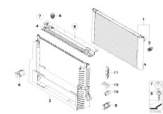 E66 730Ld M57N2 Sedan / Radiator Mounting Parts F Radiator