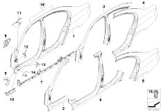 E90N 325d M57N2 Sedan / Bodywork/  Body Side Frame