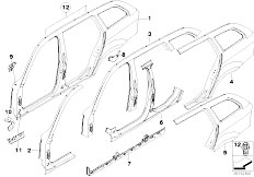 E91 330d M57N2 Touring / Bodywork/  Body Side Frame