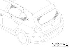E87 116i N45 5 doors / Vehicle Trim/  Sun Visor-2