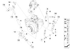 E82 123d N47S Coupe / Engine Oil Supply Turbocharger