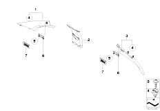E81 120d N47 3 doors / Vehicle Trim/  Trim Panel A B C Column