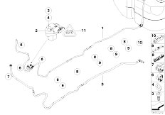 E64 M6 S85 Cabrio / Fuel Supply/  Fuel Pipe And Scavenging Line