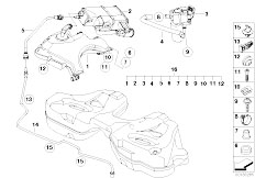 E65 740i N62N Sedan / Fuel Supply/  Exp Tank Activated Carbon Container-4