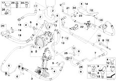 E70 X5 3.0si N52N SAV / Steering Power Steer Fluid Lines Adaptive Drive-3