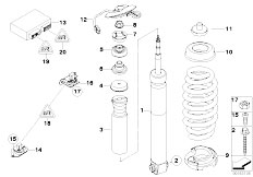 E90 M3 S65 Sedan / Rear Axle Rear Spring Strut Edc Ctrl Unit Sensor