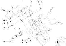 E39 540i M62 Touring / Engine/  Upper Timing Case-2