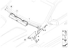 E83N X3 2.0d M47N2 SAV / Vehicle Trim/  Windscreen Panel Cover Front Wiper