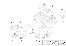 E93 330i N53 Cabrio / Exhaust System/  Exhaust System Rear