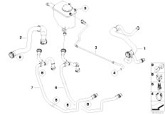 E61N 520i N43 Touring / Radiator/  Cooling System Water Hoses