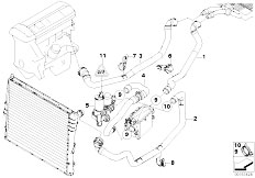 E83N X3 2.0d N47 SAV / Heater And Air Conditioning Water Hoses Water Valve