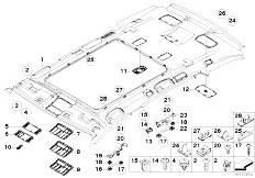 E61N 520d N47 Touring / Vehicle Trim/  Headlining Handle Panoramic Roof