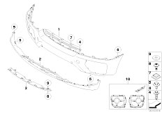 E71 X6 35iX N54 SAC / Vehicle Trim Trim Panel Bumper Front