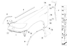 E71 X6 50iX N63 SAC / Bodywork Side Panel Front