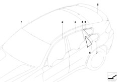 E71 X6 35dX M57N2 SAC / Vehicle Trim Glazing