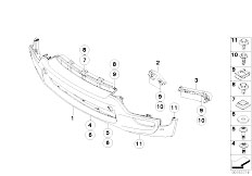 E70 X5 3.0d M57N2 SAV / Vehicle Trim/  M Front Bumper Trim Panel