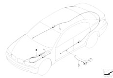 E67 760LiS N73 Sedan / Vehicle Electrical System/  Set Of Cables Fire Extinguishing System