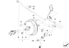 E85 Z4 M3.2 S54 Roadster / Brakes/  Power Brake Unit Depression-2