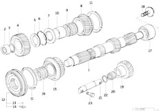 E36 318tds M41 Touring / Manual Transmission S5d G Countershaft Reverse Gear