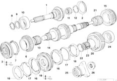 E36 318tds M41 Sedan / Manual Transmission/  S5d G Drive Shaft Output Shaft