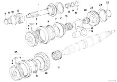 E21 315 M10 Sedan / Manual Transmission Getrag 240 Gear Wheel Set Single Parts