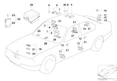 E32 750i M70 Sedan / Lighting/  Various Lamps-2