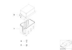 E38 735iL M62 Sedan / Vehicle Electrical System/  Fuse Housing Relay Bracket