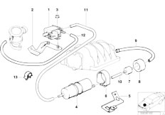 E38 740i M62 Sedan / Engine/  Air Pump F Vacuum Control