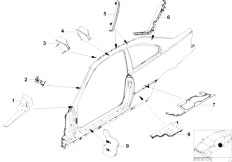 E46 323Ci M52 Coupe / Bodywork/  Cavity Shielding Side Frame