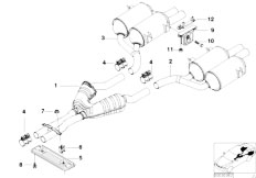 E39 M5 S62 Sedan / Exhaust System Exhaust System Rear