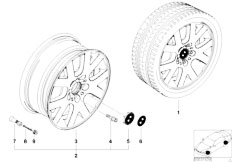 E46 318Ci N46 Coupe / Wheels/  Bmw La Wheel V Spoke 54