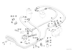 E32 750i M70 Sedan / Steering Hydro Steering Oil Pipes