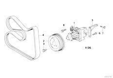 E31 850Ci M70 Coupe / Steering Hydro Steering Vane Pump