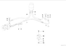 E30 318is M42 2 doors / Steering/  Hydro Steering Oil Pipes-2