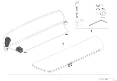 Z3 Z3 2.8 M52 Roadster / Sliding Roof Folding Top Wind Deflector-2