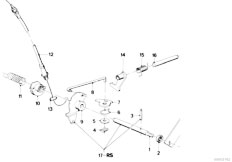 E12 520 M10 Sedan / Automatic Transmission/  Zf 3hp22 Gear Shift Parking Lock-2