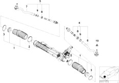 E46 323i M52 Sedan / Steering/  Steering Linkage Tie Rods