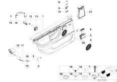 E38 750iLS M73 Sedan / Vehicle Trim/  Long Version Rear Door Lining