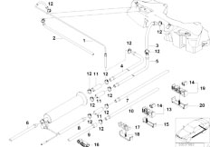 E39 530i M54 Touring / Fuel Supply/  Fuel Pipe And Mounting Parts