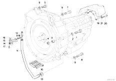 E32 730iL M30 Sedan / Automatic Transmission/  Gearbox Mounting Parts