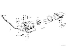 E12 525 M30 Sedan / Automatic Transmission Zf 3hp20 Housing Attach Parts