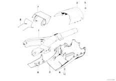 E34 540i M60 Touring / Steering/  Steering Column Tube Trim Panel-3