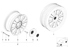 E46 316ti N42 Compact / Wheels/  Bmw Light Alloy Wheel Star Spoke 64